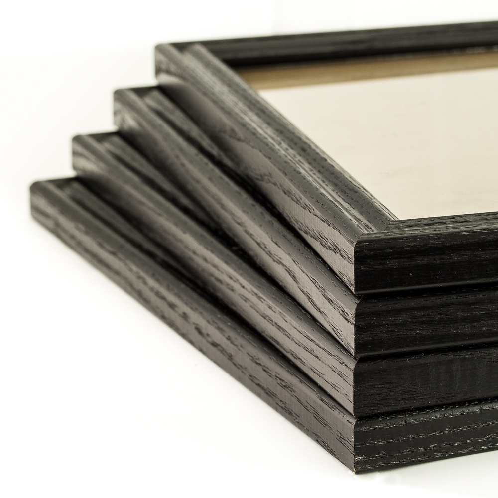 Craig Frames Various 0.75" Black Wood Traditional Picture Frame 4Piece
