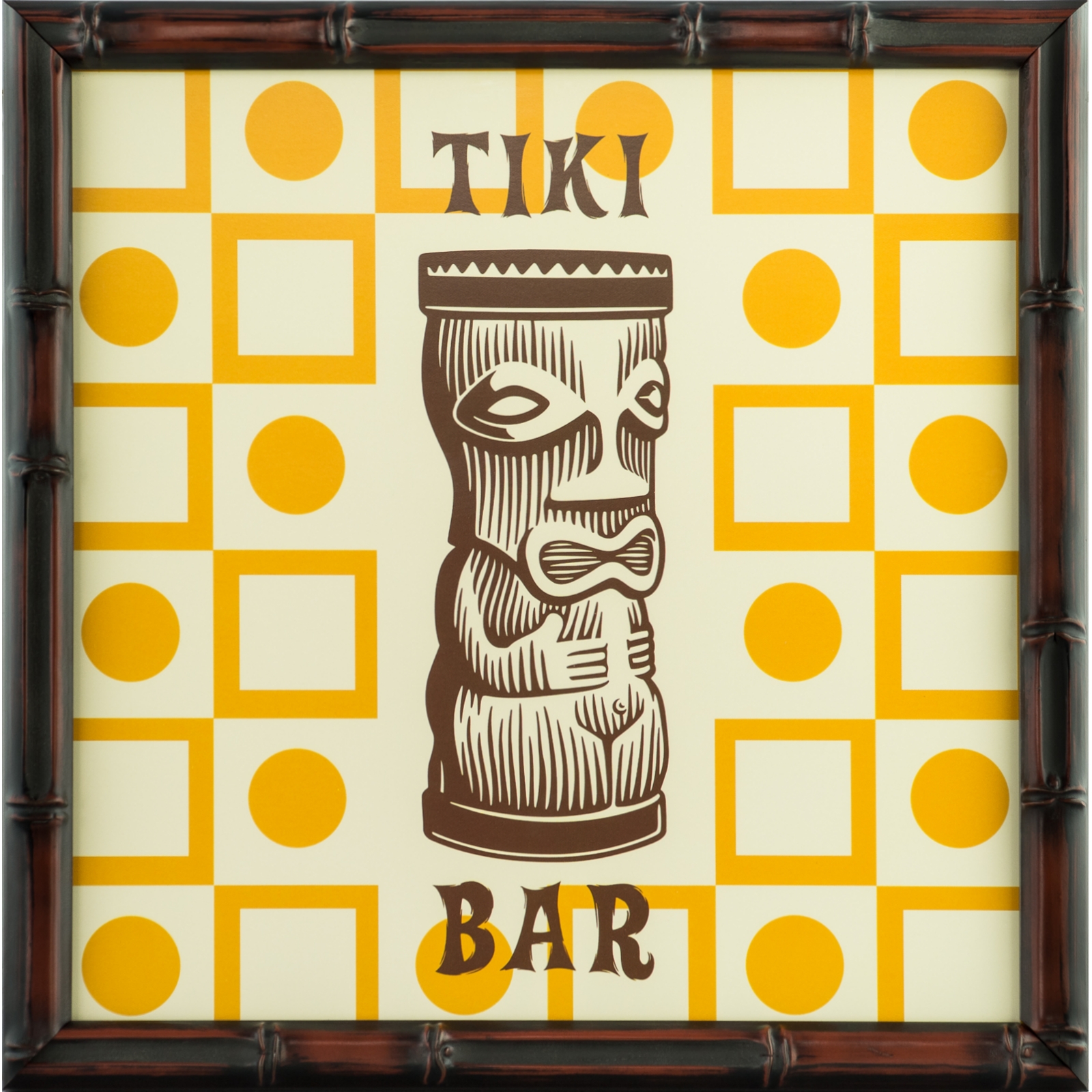 The Tiki Collection, 10x10 Retro Wall Art in Bamboo Frames eBay