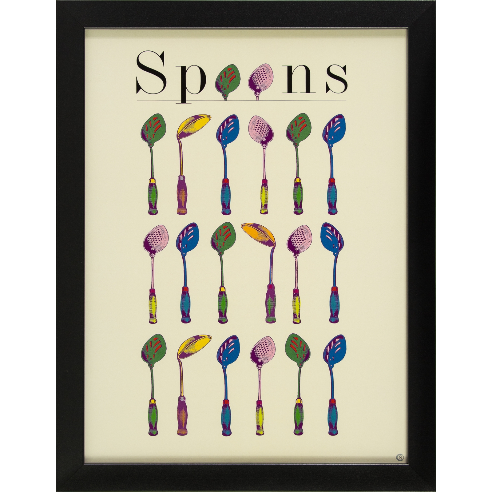 Flatware, Framed Retro, Kitchen Wall Art Set eBay