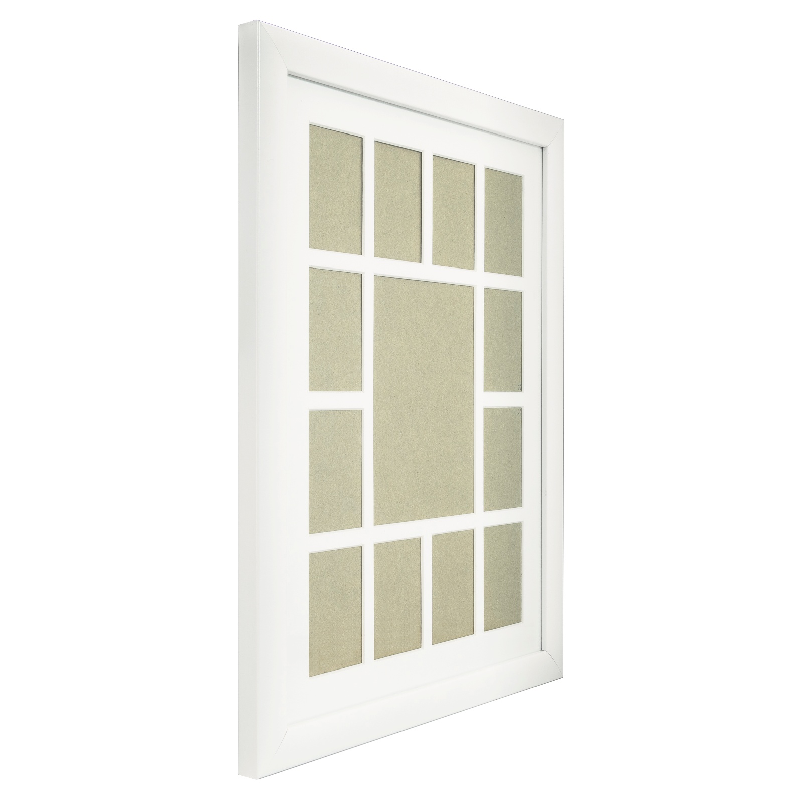 Craig Frames, 12x16" White Picture Frame, White Collage Mat with 13