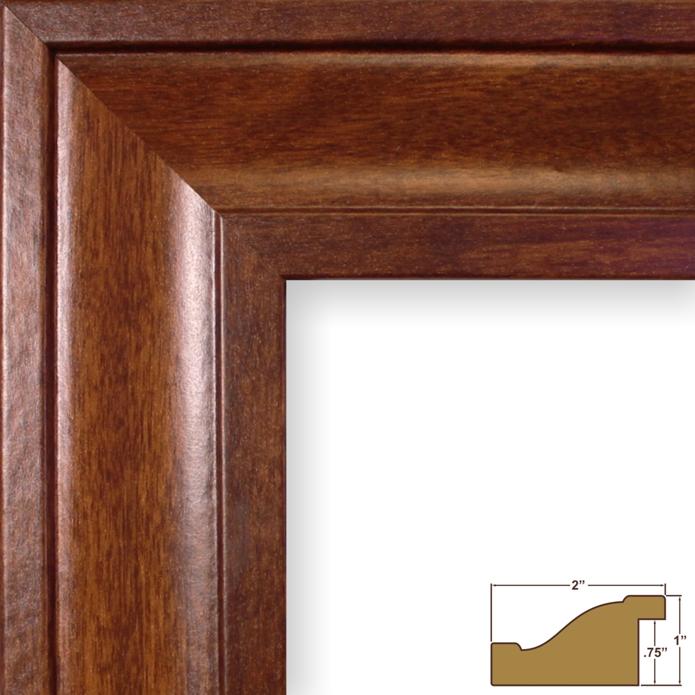 Craig Frames Contemporary Upscale, 2" Canadian Walnut Brown Picture Frame