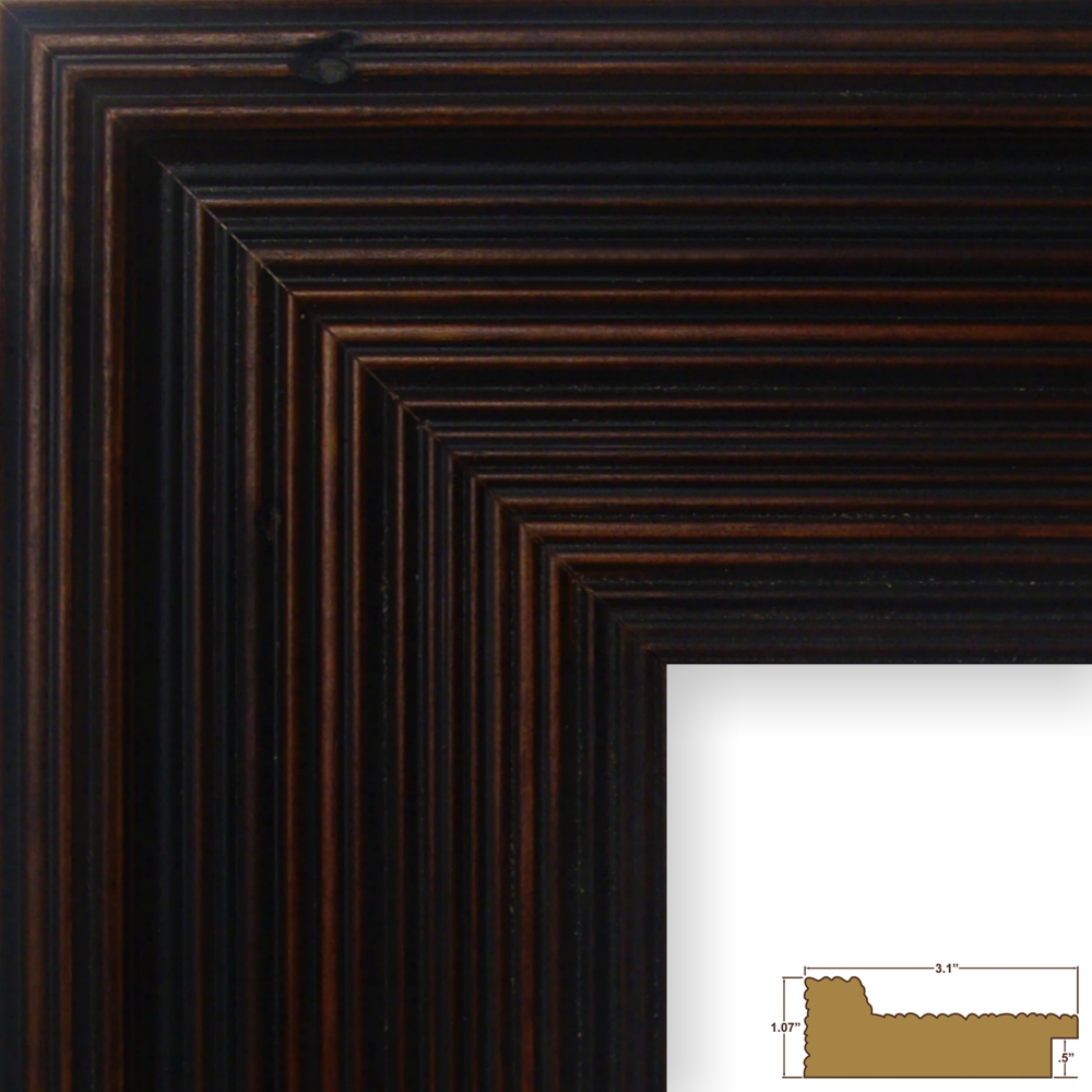 3″ Dark Brown Solid Wood Picture Frame