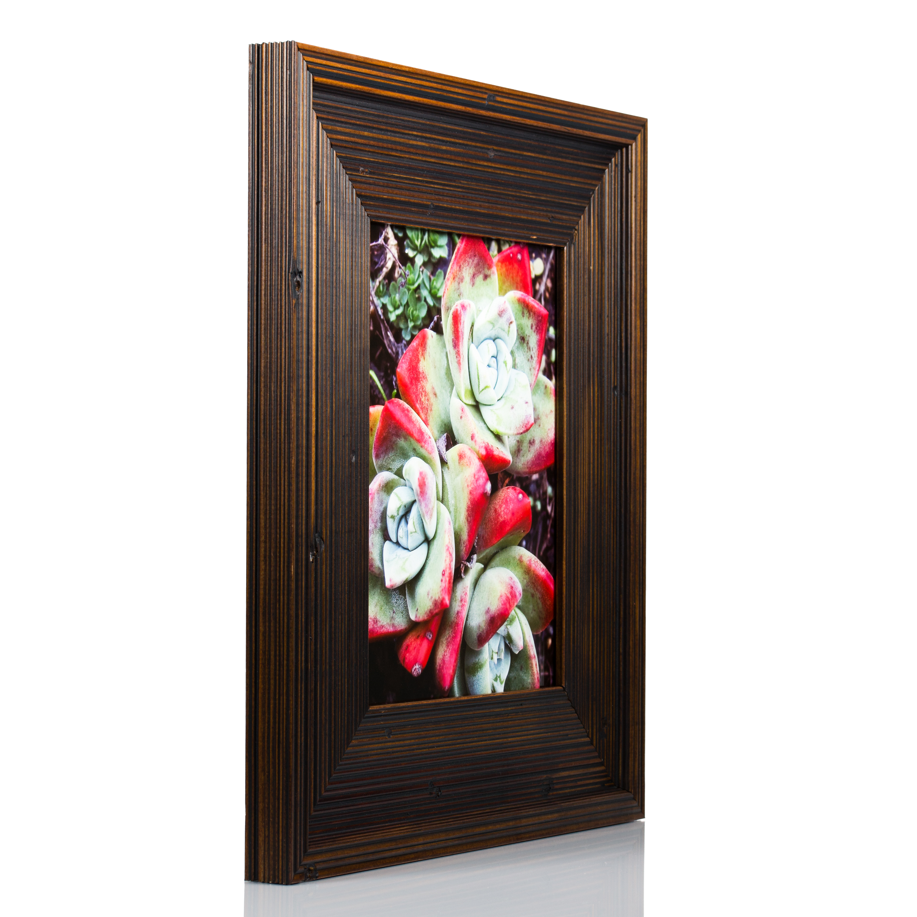 Craig Frames Rustic Barnwood, 3" Dark Brown Solid Wood Picture Frame eBay