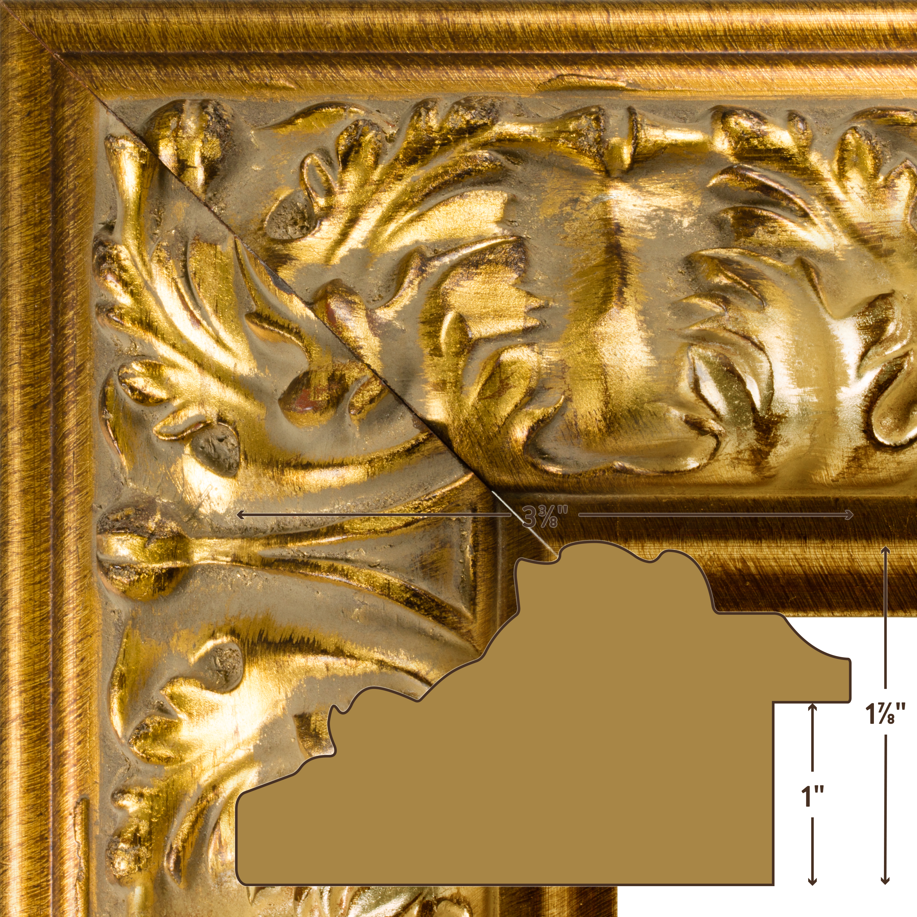 Craig Frames Barroco, 3.13 Inch Antique Gold Baroque Picture Frame eBay