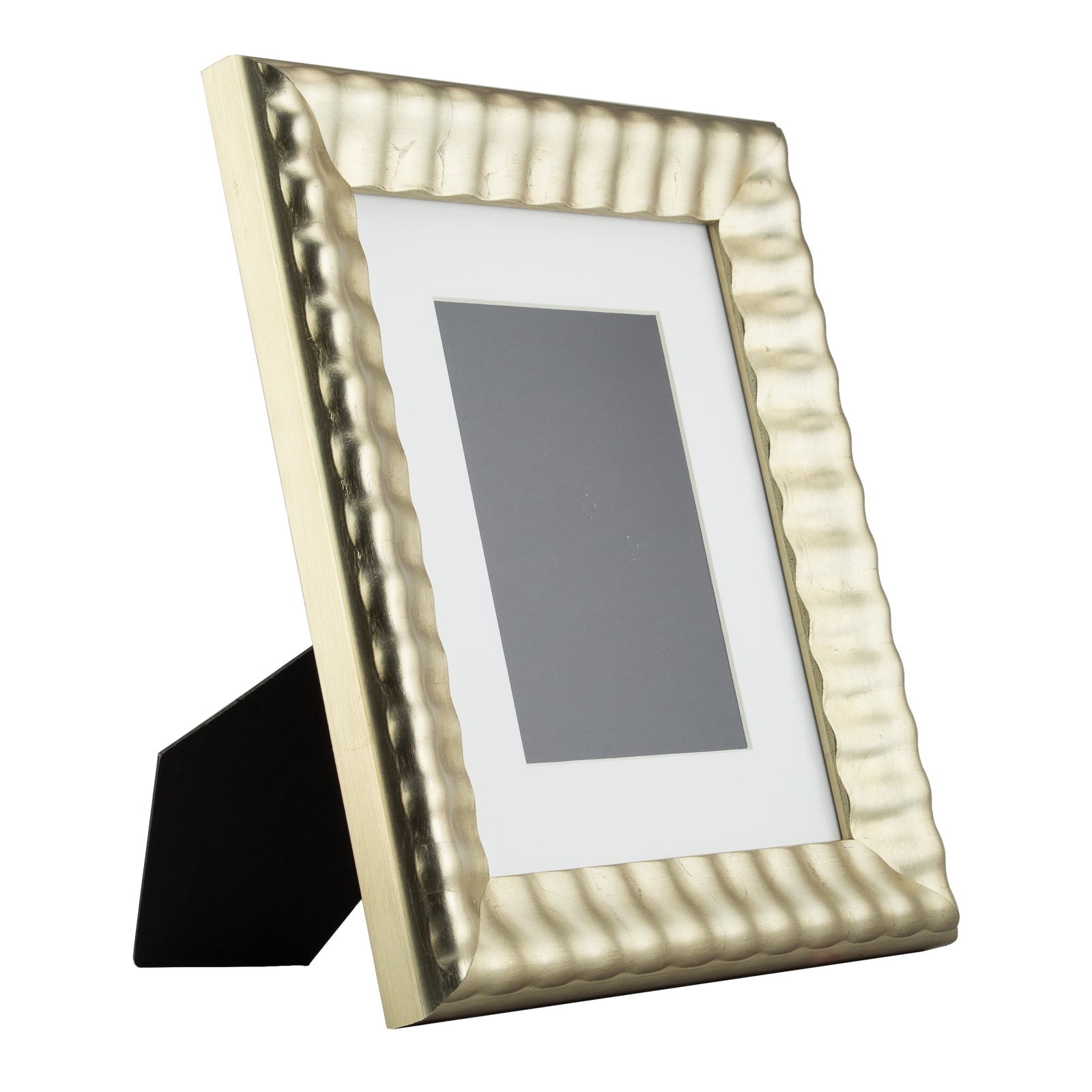 Cascades TableTop 8x10 Vintage Silver Standing Picture Frame with Mat