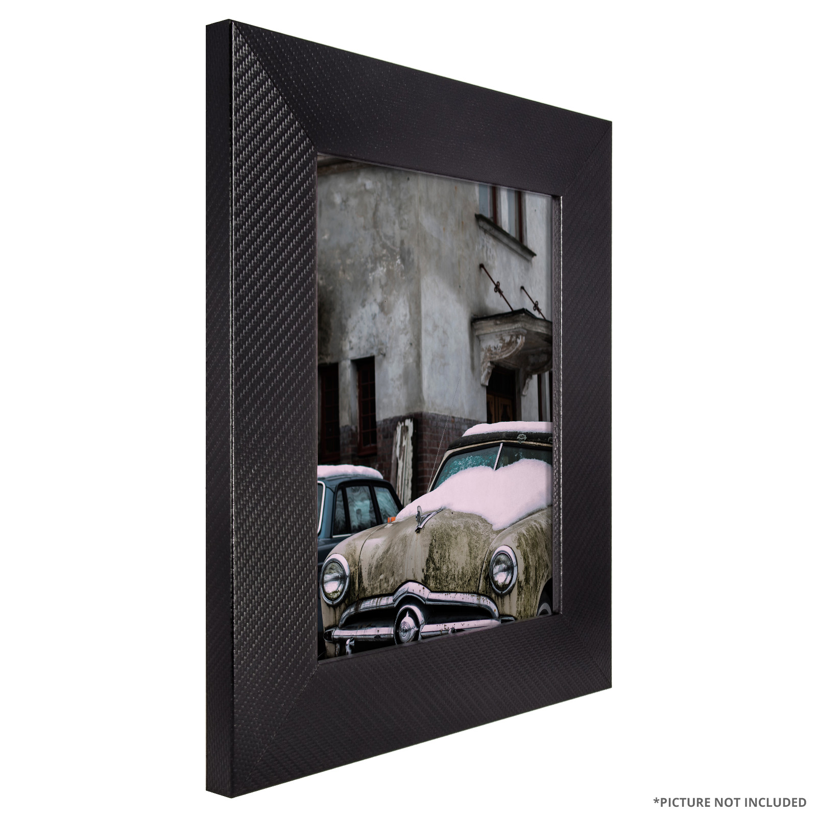 Craig Frames Bauhaus, 2" Modern Black Carbon Fiber Picture Frame eBay