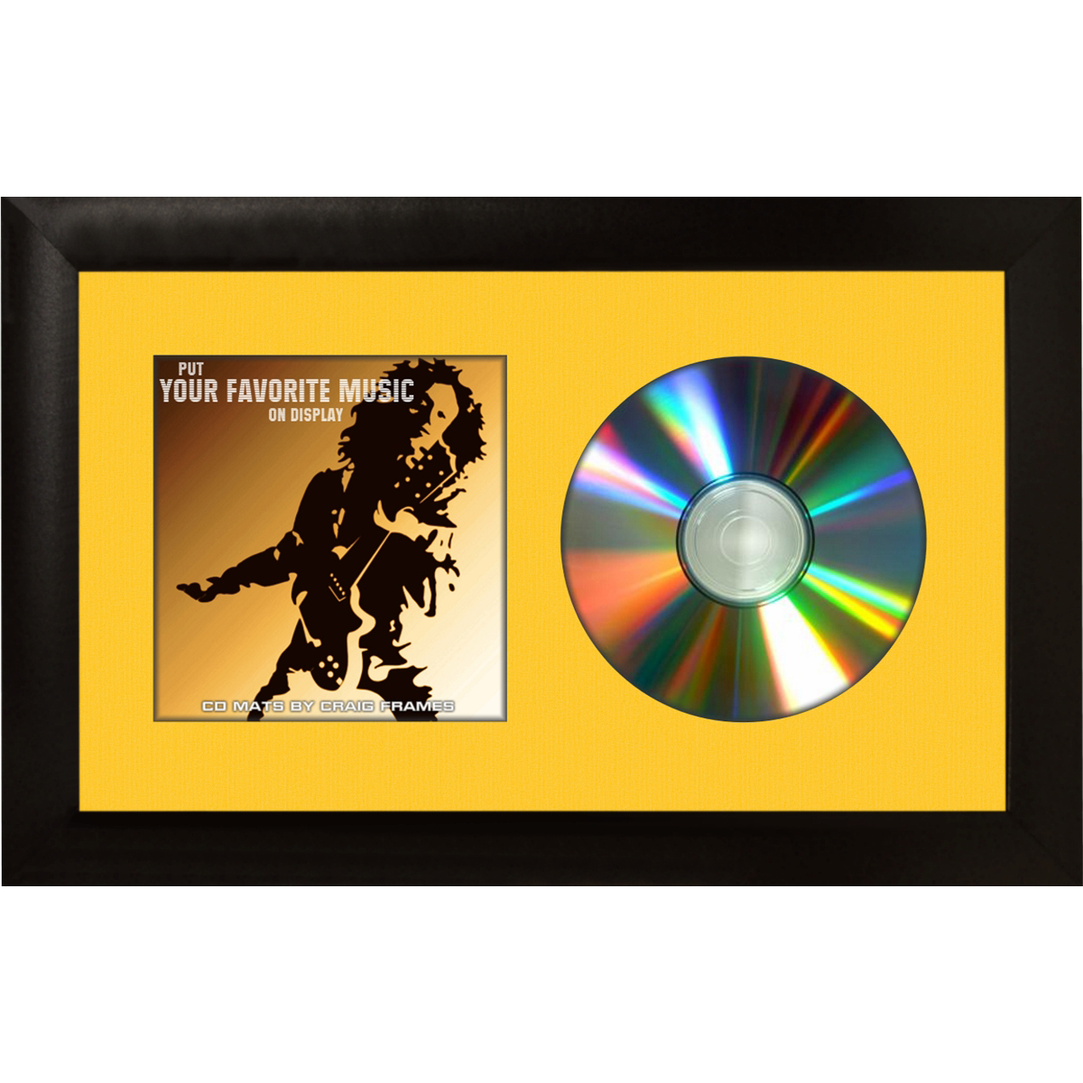 Craig Frames Complete 7x12 CD Display Black Frame with Glass, Black